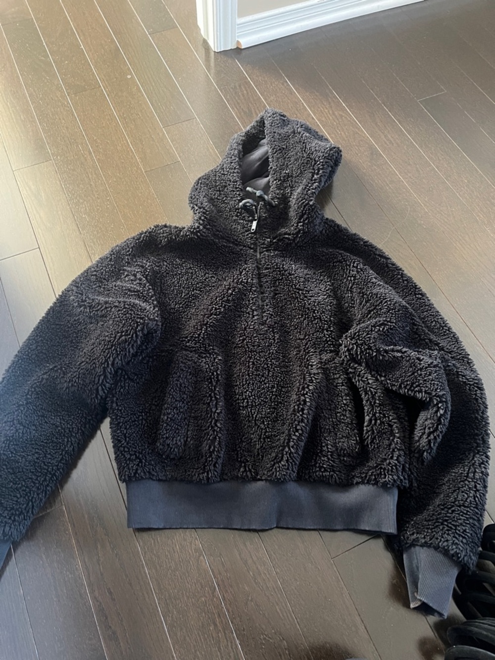 lululemon athletica Black Sherpa Jacket with Hood